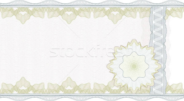 Stock photo: Classic guilloche border for diploma or certificate