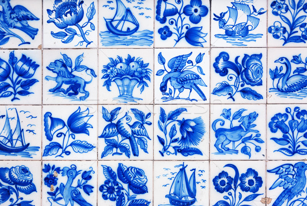 Handmade traditional Portugese Tile (azulejos), Lisbon, Portugal Stock photo © Taiga