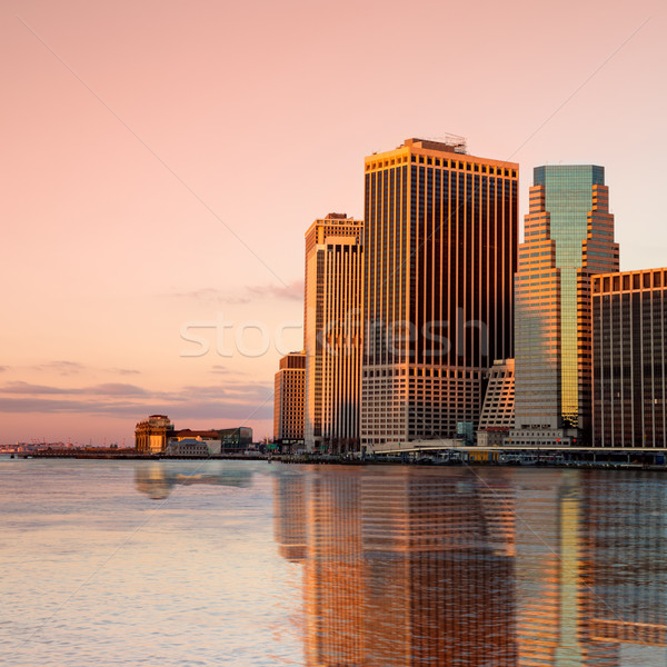 [[stock_photo]]: Vue · New · York · City · architecture · réflexion · rivière · belle
