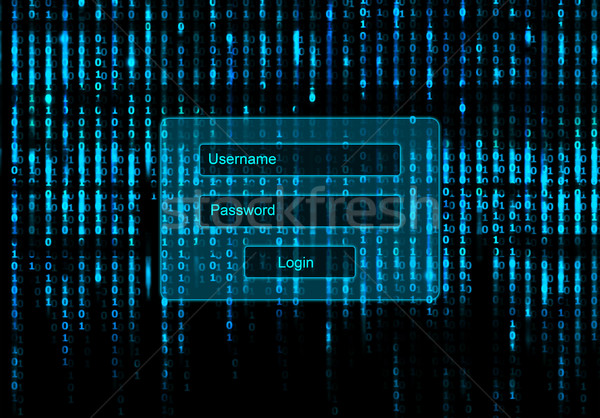 Screen login ventana matriz Internet tecnología Foto stock © Taiga