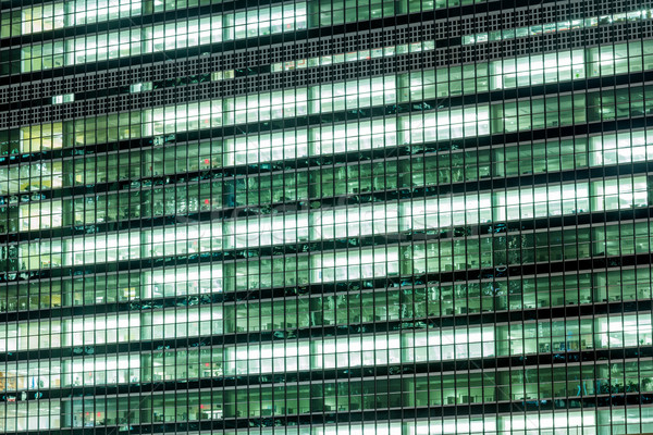 Abstrakten modernen Bürogebäude Abend Zeit Stock foto © Taiga
