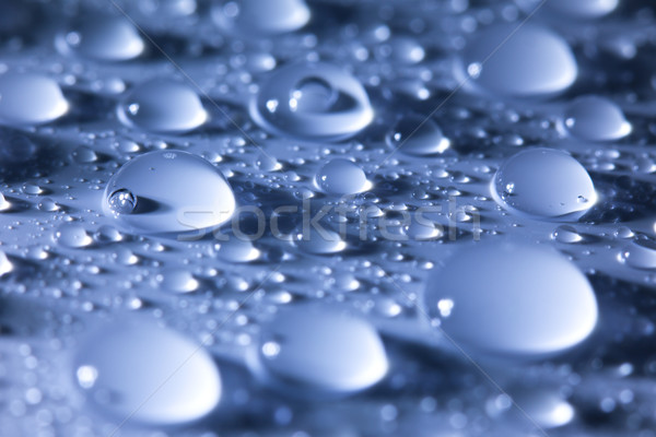 Waterdruppels Blauw abstract super macro shot Stockfoto © Taiga