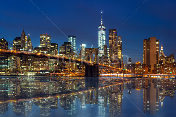 New York - Manhattan Skyline with skyscrapers and Brooklin Bridg Stock photo © Taiga