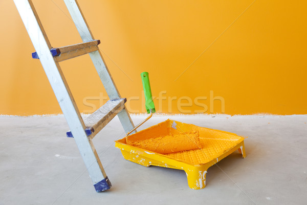 Home Improvement /  ladder, paint can and paint roller Stock photo © Taiga
