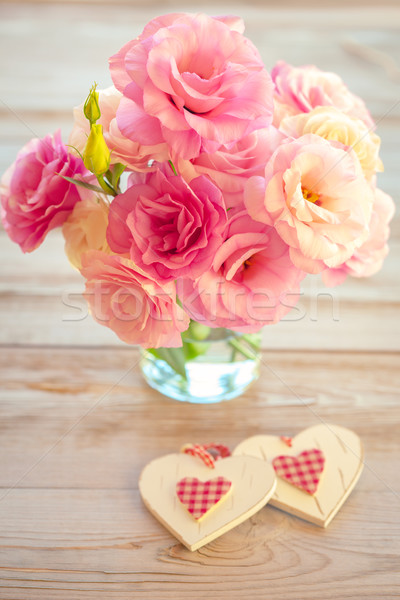 Stock foto: Liebe · Jahrgang · schönen · Blumen · zwei
