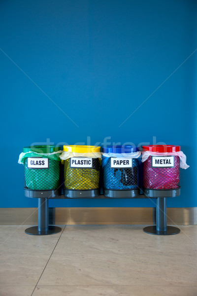 Colorful Recycle Bins in a Public place / vertical Stock photo © Taiga