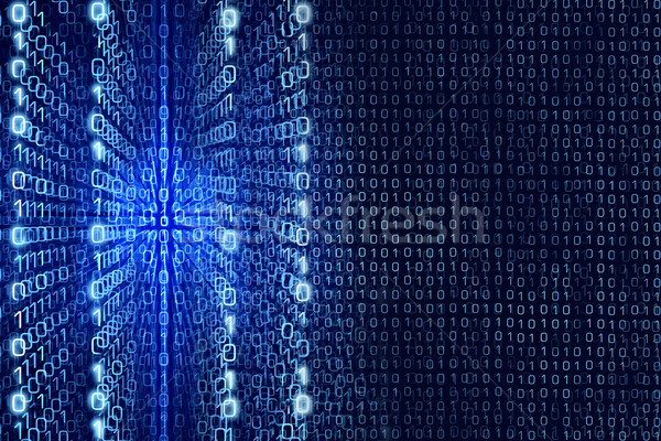 Albastru matrice abstract cod binar digital Internet Imagine de stoc © Taiga