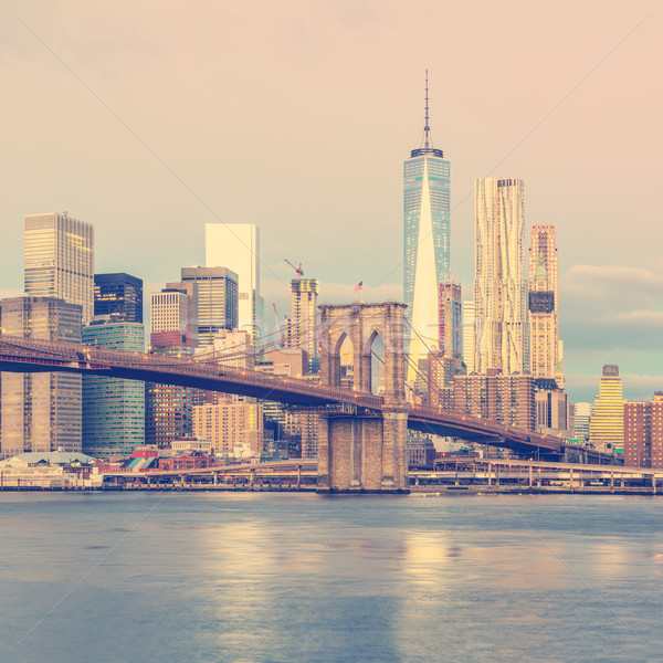 New York City - sunrise view of Manhattan, vintage colors Stock photo © Taiga