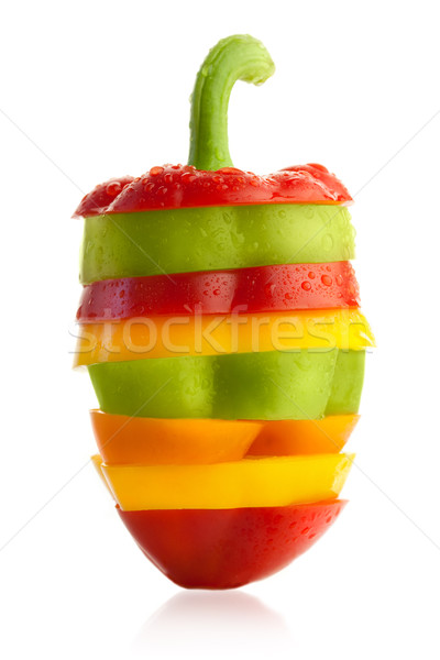 Colorful Sliced and combinated Amazing Paprika Pepper / Isolated Stock photo © Taiga