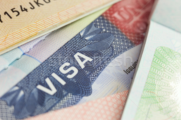 USA visa in a passport - selective focus -  background Stock photo © Taiga
