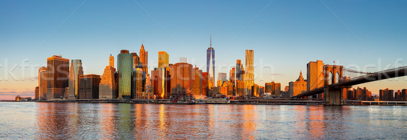 New York City Panorama - Manhattan at the early morning Stock photo © Taiga