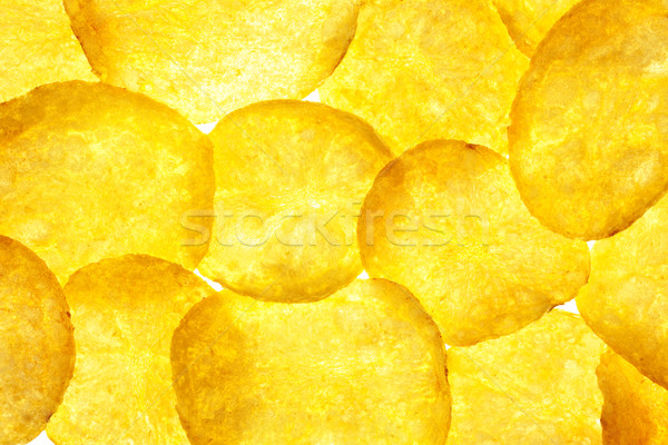 Kartoffelchips Makro Hintergrund Essen Kartoffel Chip Stock foto © Taiga