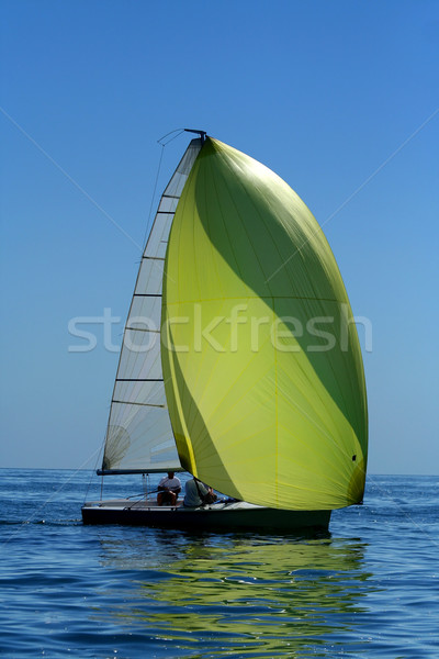 Sailing yaht with spinnaker in the wind Stock photo © Taiga