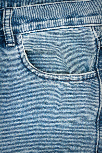 Stock photo: Blue jeans fabric with pocket    