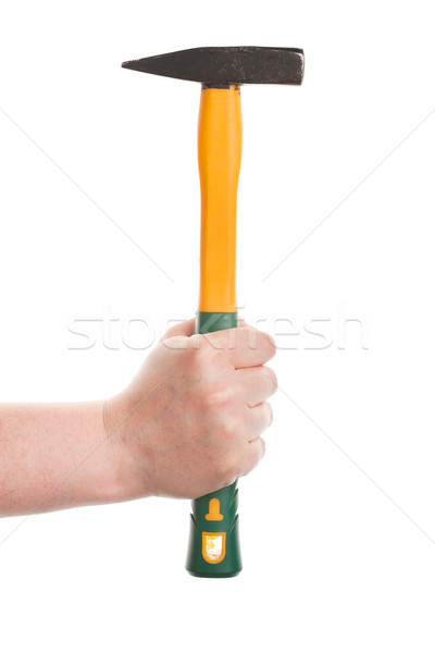 Female hand holding a hammer Stock photo © Taigi