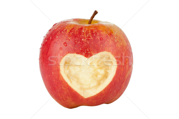 Apple with a heart symbol Stock photo © Taigi