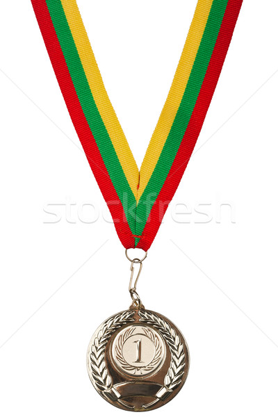 Médaille d'or ruban isolé blanche sport pavillon [[stock_photo]] © Taigi