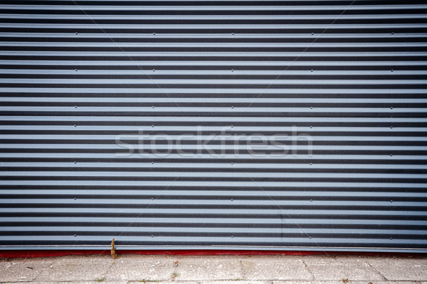 Stock photo: Grooved metal wall