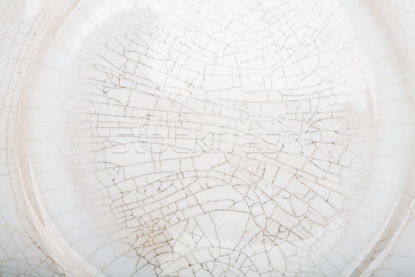 White handmade crackled plate texture Stock photo © Taigi