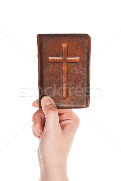 Hand holding the old bible  Stock photo © Taigi