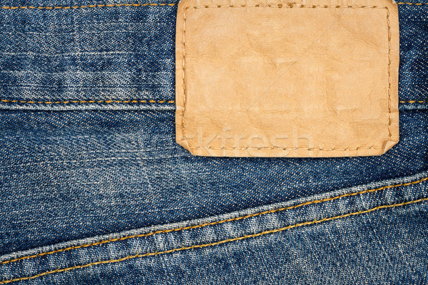 Label sewed on a blue jeans   Stock photo © Taigi