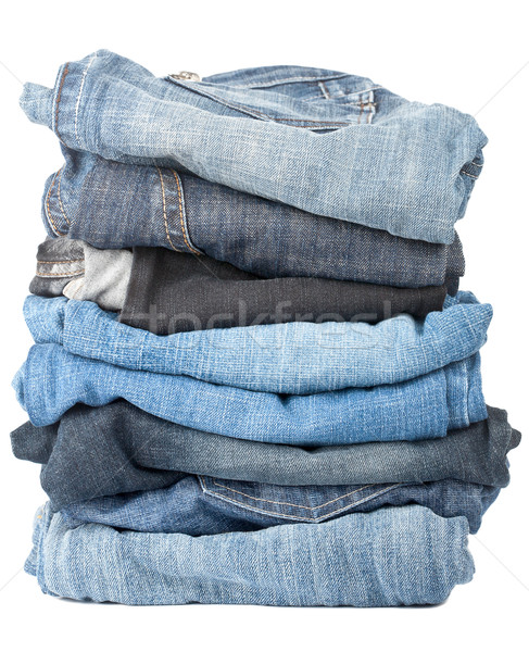 Jeans isolé blanche mode bleu [[stock_photo]] © Taigi