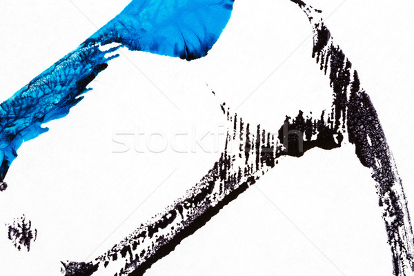 抽象 藝術 手 繪 黑色 藍色 商業照片 © Taigi