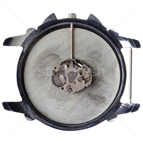 Quartz watch movement in old grungy clock Stock photo © Taigi