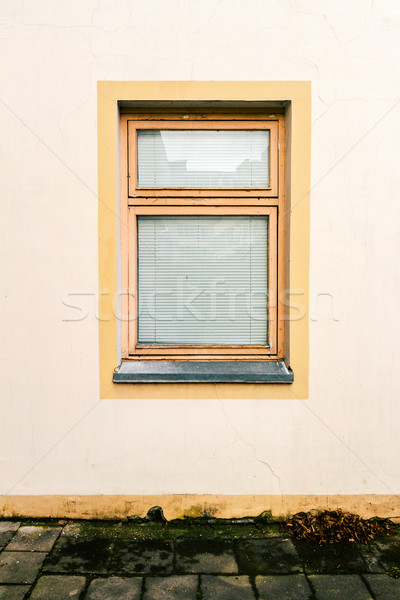 Wand Fenster gelb Gips Architektur Detail Stock foto © Taigi