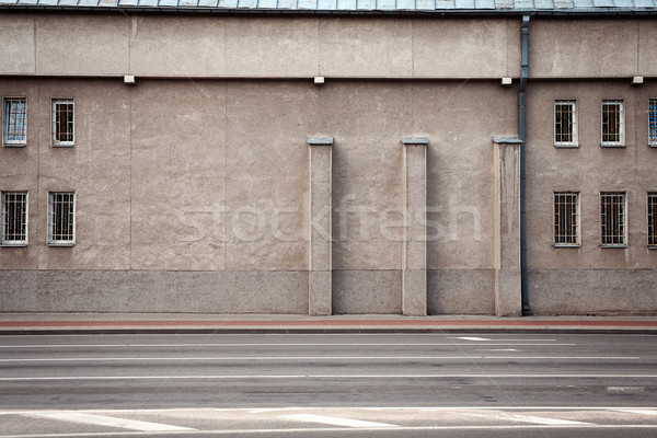 Stockfoto: Straat · muur · verweerde · gebouw · abstract
