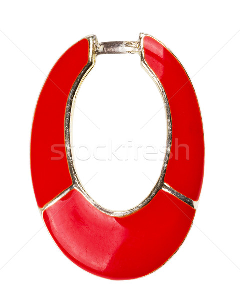 Vermelho esmalte círculo vintage jóias elemento Foto stock © Taigi