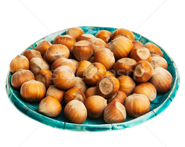 Plate of hazelnuts Stock photo © Taigi