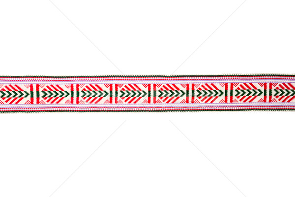 Detail of colorful folk costume belt Stock photo © Taigi