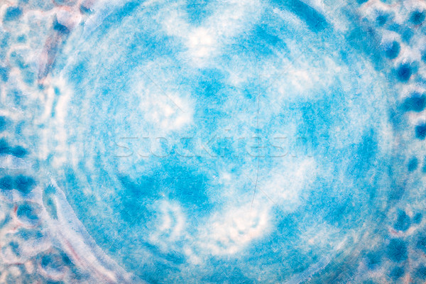 Shot klei aardewerk Blauw achtergrond Stockfoto © Taigi