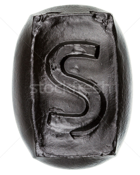 Wykonany ręcznie ceramiczne list malowany czarny odizolowany Zdjęcia stock © Taigi