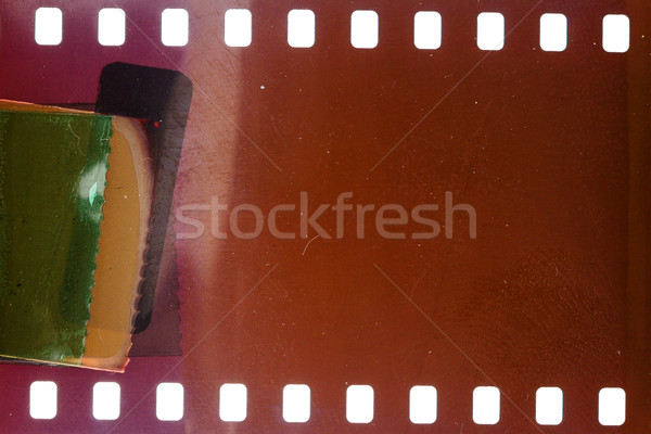 Velho grunge filmstrip roxo vibrante barulhento Foto stock © Taigi