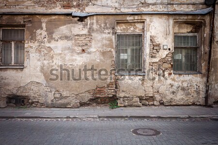 Straße Wand verwitterten Textur Gebäude Stock foto © Taigi