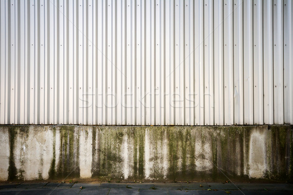 Grooved metal wall Stock photo © Taigi