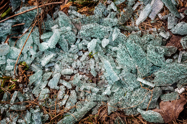 Gebroken glas grond abstract natuur venster Stockfoto © Taigi