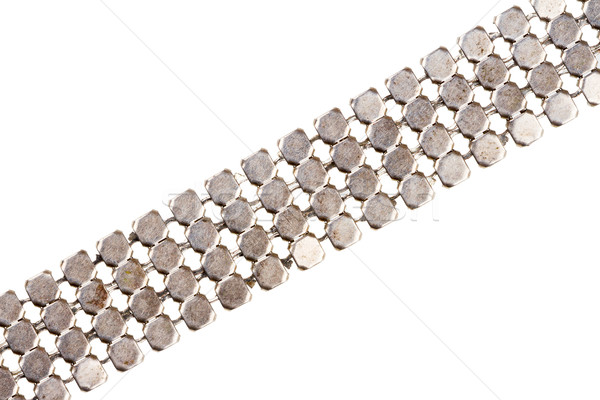 Silver plated chain detail Stock photo © Taigi