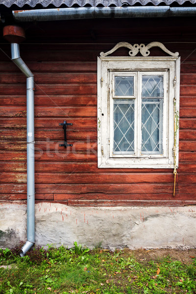 Foto stock: Velho · janela · parede · textura
