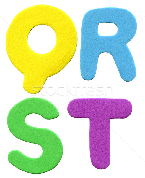 Stock photo: Colorful foam letters 