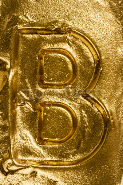 Altın mektup güzel el yapımı parlak altın doku Stok fotoğraf © Taigi