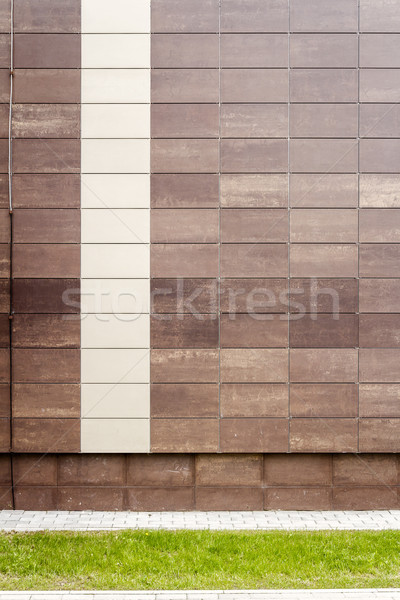 Modernes beige métal tuiles mur façade [[stock_photo]] © Taigi