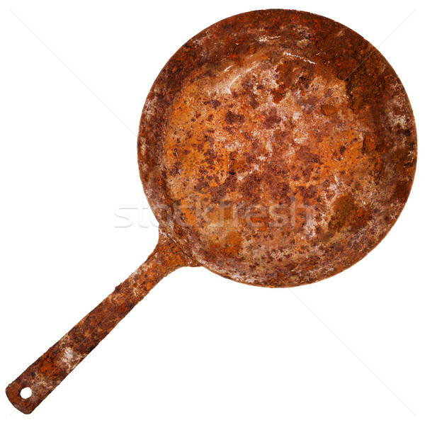 Vintage Rusty hierro fundido aislado blanco alimentos Foto stock © Taigi