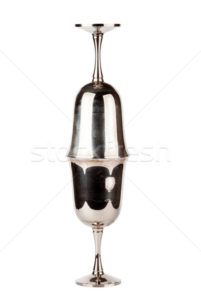 Two vintage silver plated goblets Stock photo © Taigi