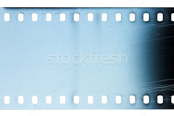 Oude grunge filmstrip luidruchtig Blauw geïsoleerd Stockfoto © Taigi