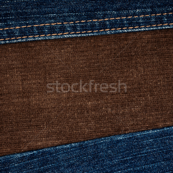 джинсов текстуры стежка текстуры фон синий Сток-фото © Taigi