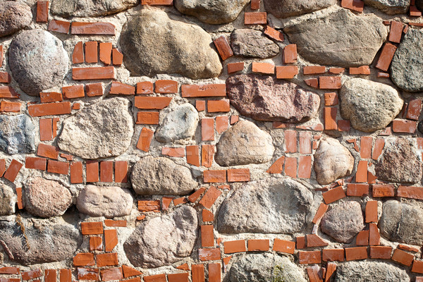 Stockfoto: Steen · muur · muur · gemengd · materieel · bakstenen