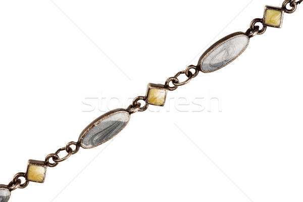 Prata esmalte pulseira pormenor velho isolado Foto stock © Taigi